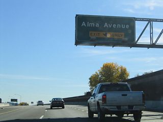 Previously a lane drop occurred along SR 87 south at Exit 4 for Alma Avenue. This changed with the introduction of a high occupancy vehicle lane and collector distributor lane system added as part of I-280 interchange construction between 2004 and 2007.