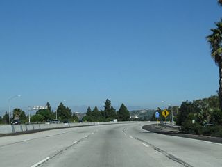 California 90 passes over Centinela Avenue.