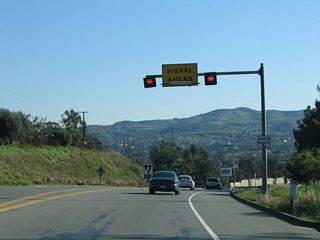 The next traffic signal along California 90 (Imperial Highway) is with Esperanza Road and Orangethorpe Avenue. This intersection was converted into a grade-separated overpass in the late 2000s, but a traffic signal still governs the flow of traffic between the two roadways.