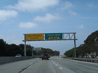 The final exit along California 90 west is Exit 1C, Culver Boulevard.