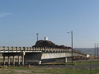 The Mojave River Bridge along Historic U.S. 91 also spans Riverside Drive in addition to the sandy bottom of the Mojave Riverbed.