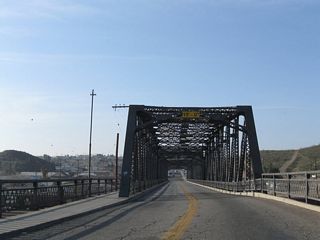 Historic U.S. 91 north at the Old Iron Bridge in Barstow, CA
