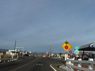 Baker Boulevard proceeds east from the Mojave River in Baker to SR 127 (Death Valley Road). SR 127 travels north to Shoshone and Death Valley south to a nearby diamond interchange (Exit 246) with Interstate 15.