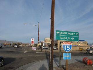 SR 127 extends north to the Nevada State line, where SR 373 takes over en route to U.S. 95 at Amargosa Valley. Kelbaker Road extends south from the exchange joining SR 127 and Interstate 15 to Kelso.