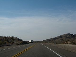 U.S. 95 crosses Crestview Wash north of Interstate 40.