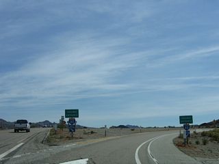 Interstate 40 travels west from U.S. 95 to I-15 at Barstow.
