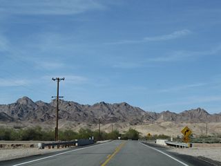 Northbound U.S. 95 turns northeast to avoid the Big Maria Mountains and stay close to the Colorado River.