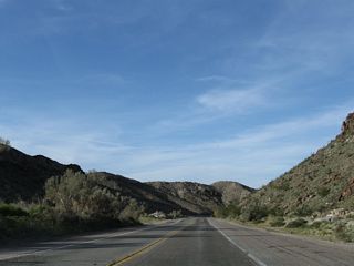 Continiuing between the Chemehuevi Mountains and Sacramento Mountains, U.S. 95 gradually lowers toward the Mohave Valley and Needles.