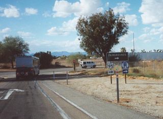 Departing from interstate 10 westbound, U.S. 95 turns north onto Intake Boulevard.