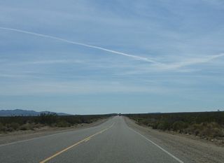 Paralleling Piute Wash to the west, U.S. 95 continues south across Piute Valley toward Arrowhead Junction. Prior to meeting U.S. 66, U.S. 95 crosses a railroad crossing that has a fairly rough crossing and warrants a suggested 20 miles per hour.