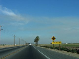 Anderholt Road is the next intersection on eastbound California 98.