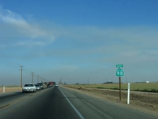 A reassurance shield for California 98 is posted after Anderholt Road.
