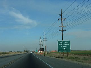 Use California 7 to travel south to the International Border with Mexico.