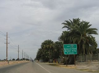 This sign indicates that the junction with California 7 is another 9 miles east.