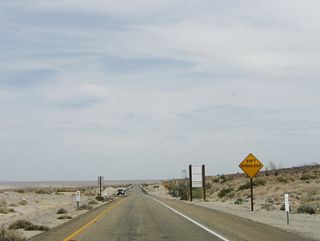 Emerging from Interstate 8, California 98 starts as a two-lane limited access highway with a 65 miles per hour speed limit. Note that the shoulders are soft and have limited traction should you need to stop.