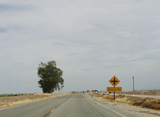 The next intersection along eastbound California 98 is with Pulliam Road.