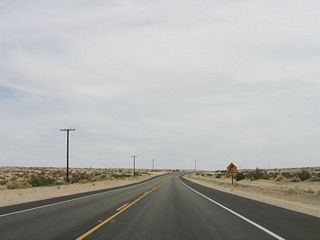 The highway curves a bit to the southeast.