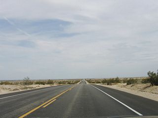 Again, the Yuha Desert stretch of California 98 can be very straight.