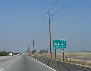 To Mettler, a small roadside community on the west side of the California 99 freeway, use California 166 west to Stevens Drive and the northbound frontage road.