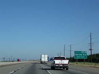 Merced Avenue travels east to California 65 and west for local access. A truck stop is located here (gas and food).