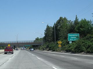 Use Exit 132A to the Fresno Convention and Entertainment Center, which is located east of here off Ventura Street (which is shown on some maps as Ventura Avenue).
