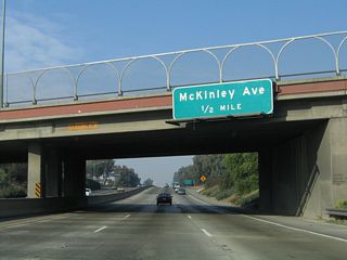 The next exit along California 99 north is Exit 135B, McKinley Avenue (one-half mile).