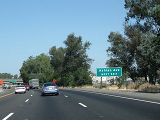 The next exit along California 99 north is Exit 138B, Ashlan Avenue (next right).