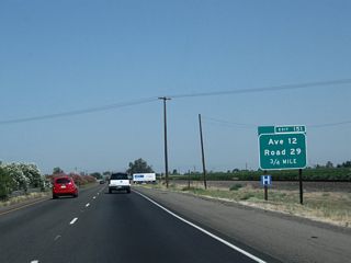 The next exit along California 99 north is Exit 151, Avenue 12 east/west and Road 29 north (one mile).