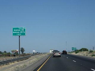 The next exit along California 99 is Exit 162, Avenue 20 and Avenue 20 1/2 (one mile).
