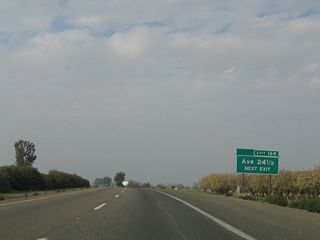 The next exit along California 99 north is Exit 168, Avenue 24 1/2, next right.