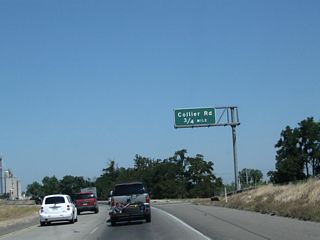 The next exit along California 99 north is Exit 204, Collier Avenue (0.75 mile).