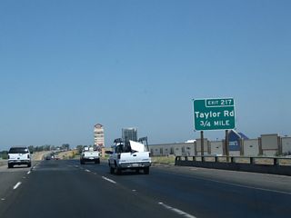 The next exit along California 99 is Exit 217, Taylor Road (0.75 mile). Note the increased development that occurred here between 2004 and 2011.