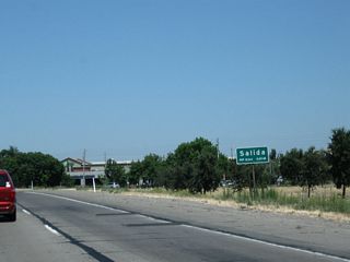California 99 enters the community of Salida.