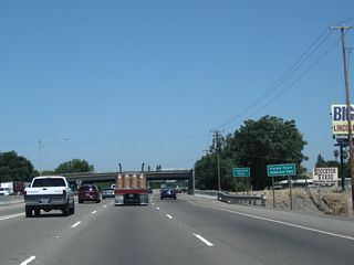 California 99 crosses over the Calaveras River, another tributary of the San Joaquin River.