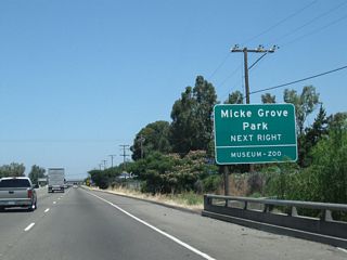 Use Armstong Road west to Micke Grove Road south to Micke Grove Park and Micke Grove Zoo.