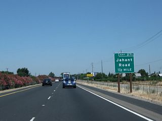 The next exit along California 99 north is Exit 271, Jahant Road. The Lodi Airport is located west of the freeway via this exit.