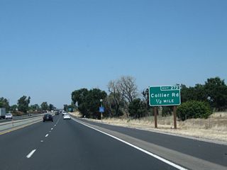 The next exit along California 99 north is Exit 272, Collier Road (0.50 mile).