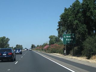 The next exit along California 99 north is Exit 273, Liberty Road (one mile).
