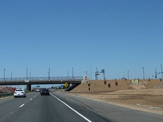 The interchange between California 99 and E-2 was refashioned into a gateway for the city of Elk Grove.