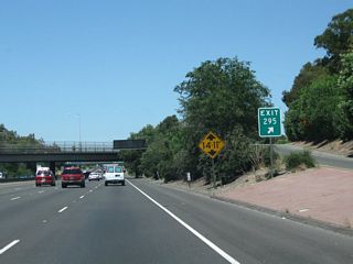 This is the gore point for Exit 295, Martin Luther King, Jr. Boulevard.