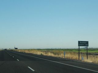 Between the Elverta Road and Riego Road intersections, California 99 departs Sacramento County and enters Sutter County.