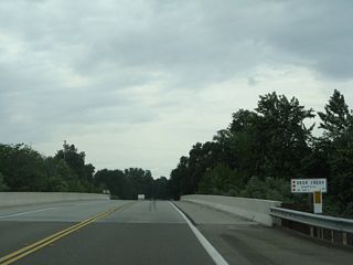 California 99 north crosses Deer Creek on this 2002 bridge.
