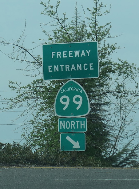 Sacramento County Route E-2 east at SR 99 - Elk Grove, CA
