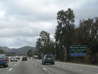 SR 23 (Westlake Boulevard) south connects U.S. 101 with Lake Sherwood via Potrero Road, and the city of Westlake Village via Triunfo Canyon Road.