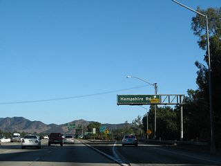 Exit 41 to Hampshire Road is the second to last exit from U.S. 101 south in Thousand Oaks.