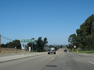 Santa Maria Way is a controlled access arterial. The next left turn beyond Bradley Road is for Hillview Road south.