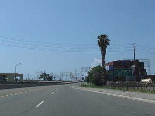 California 103 leaves the city of Long Beach and enters the city of Los Angeles.