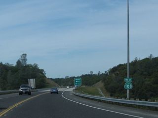 A California 108 west reassurance shield is posted shortly thereafter.