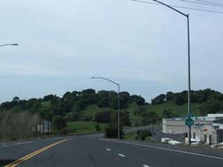 After the on-ramp from Mono Way, another California 108 west reassurance shield is posted along westbound.