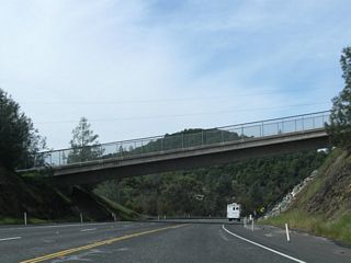 California 108 (Sonora Bypass) passes under Crooked Lane.